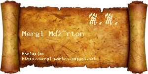 Mergl Márton névjegykártya